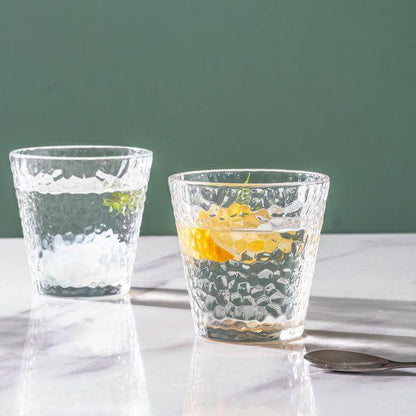 Transparent Pebble Textured Glasses | Set of 6 | 275 ml