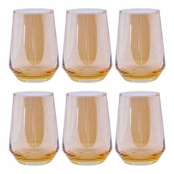 Crystal Amber Color Tumbler | 390 ml