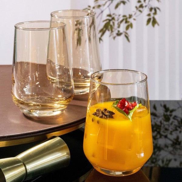 Crystal Amber Color Tumbler | 390 ml