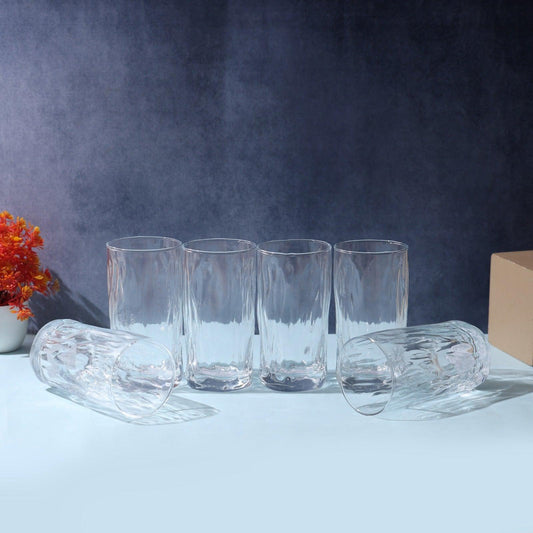 Zigzag Tall  Glass | Set of 6 | 415 ml