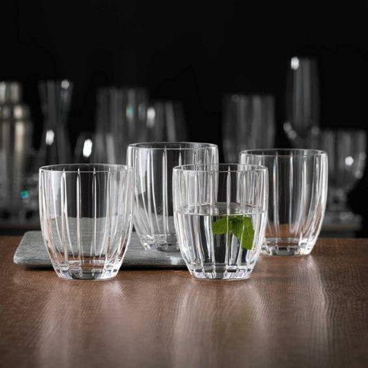 Set Of 6 Ribbed Design Juice Glasses 250 ML