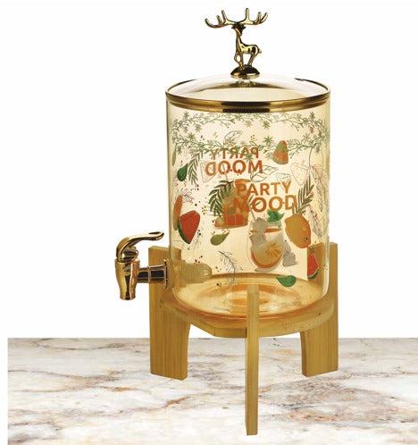 Party Mood Water Dispenser with Wooden Stand 3.6 Liter