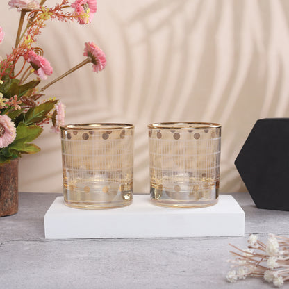Turkish Short Whisky Glasses with mix of circles and lines