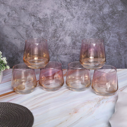 Short Drink Glasses in Gradient Pink Color