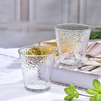 Transparent Pebble Textured Glasses | Set of 6 | 275 ml