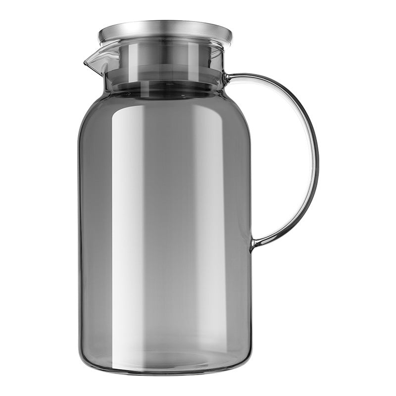 Smokey Grey Color Borosilicate lemon Jug with Lid