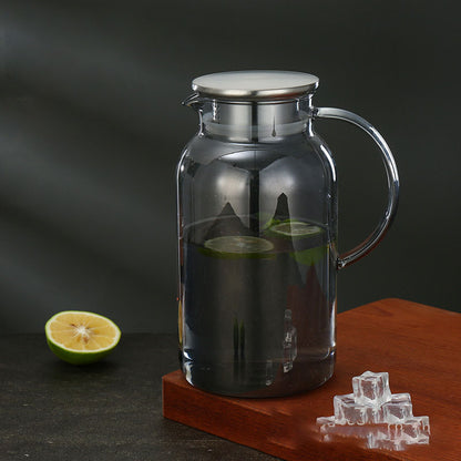 Smokey Grey Color Borosilicate lemon Jug with Lid