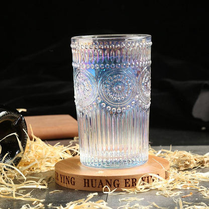 Embossed Water Glass Set of 6