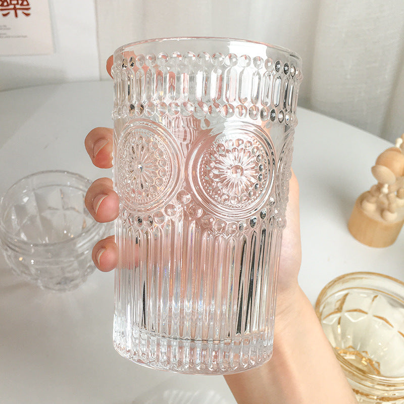 Embossed Water Glass Set of 6