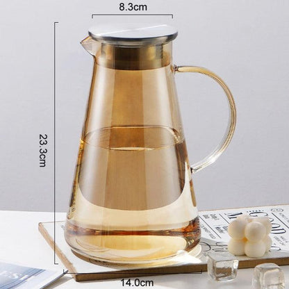 Borosilicate Jug with Lid For Water or Mocktail Pitcher