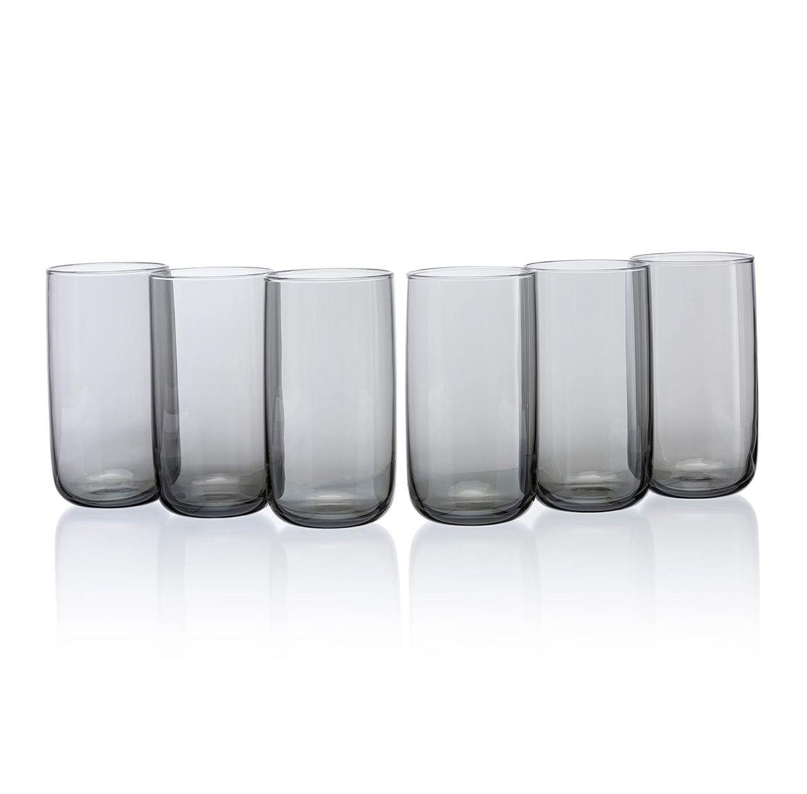 Smokey Grey Crystal Glass | Set of 6 | 280 ML