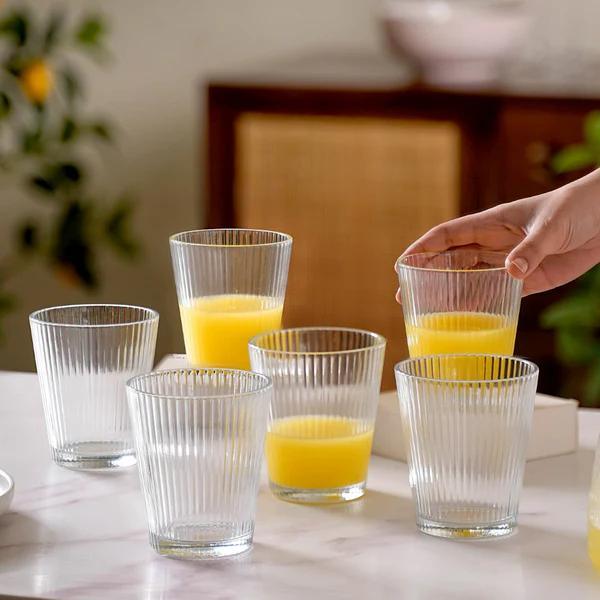 Short Transparent Mimosa Glasses