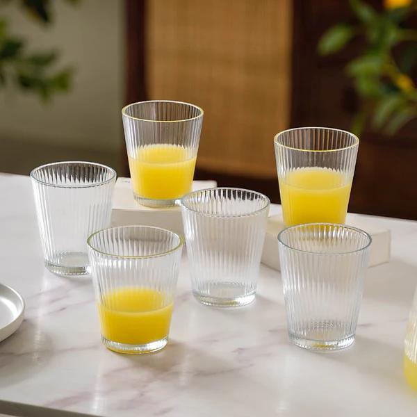 Short Transparent Mimosa Glasses