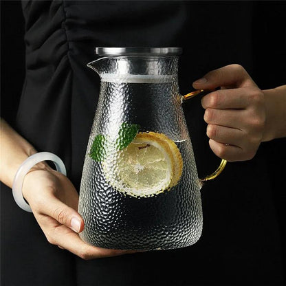 Borosilicate Frosty Jug with Lid For Water or Mocktail Pitcher