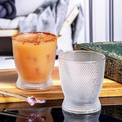 Blossom Embossed Glasses | Set of 6 | 225 ml