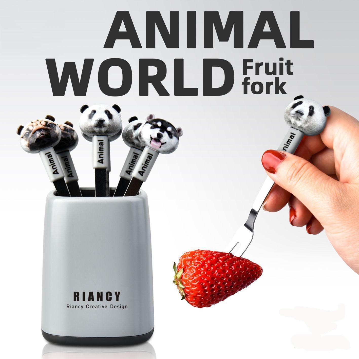 Animal World Fruit Fork - Amora Crockery