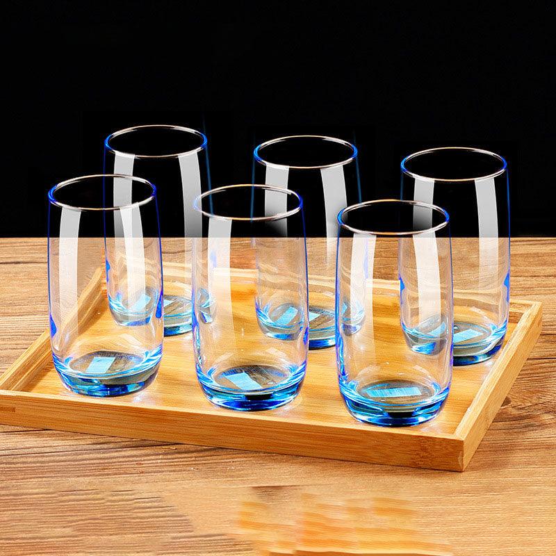 Blue Crystal Color Tumbler 290ml ( Set of 6 ) - Amora Crockery