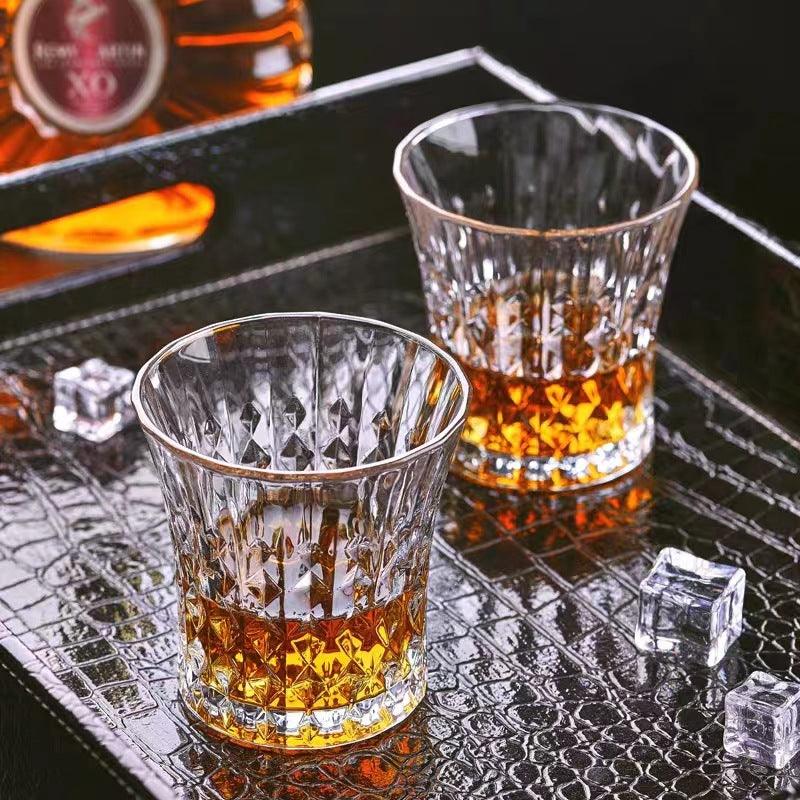 Cut Work Whisky Glass ( Set of 6 ) - Amora Crockery