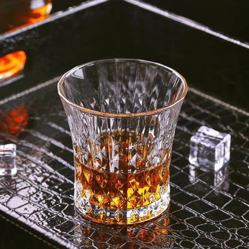 Cut Work Whisky Glass ( Set of 6 ) - Amora Crockery