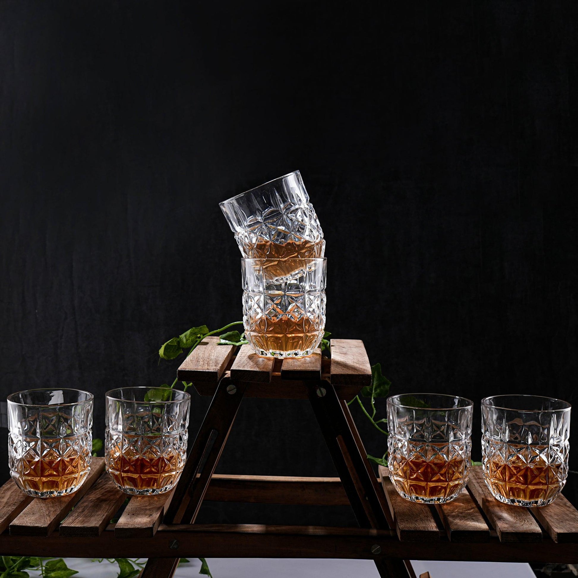 Harmony Whisky Glass Set ( Set of 6 ) - Amora Crockery