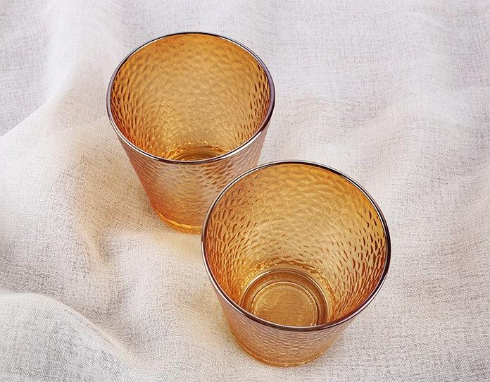 Pebble Textured Glasses 250 ml (Set of 6) - Amora Crockery